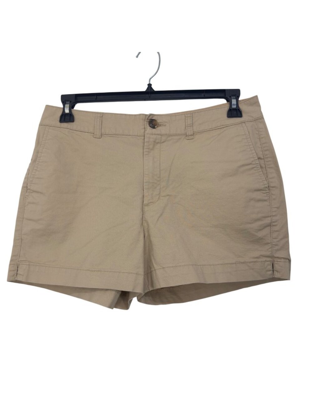 Old Navy Womens Beige Classic Hi-Rise Everyday Chino Shorts Size 8 Cotton Blend